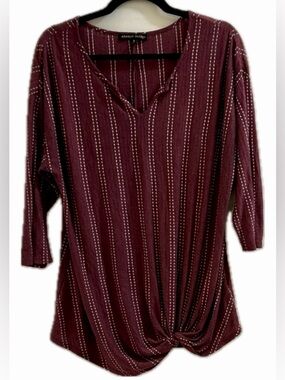 Always Indigo Maroon Tunic Top